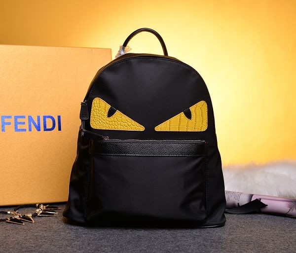 2014 Fendi New models nylon fabric with original leather 2222 black JH08835Aa30