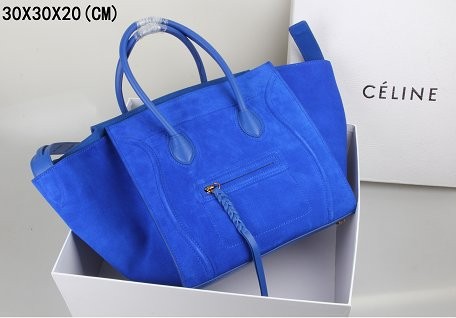 2015 Celine classic nubuck leather with original leather 3341-4 brilliant blue JH06526Py32