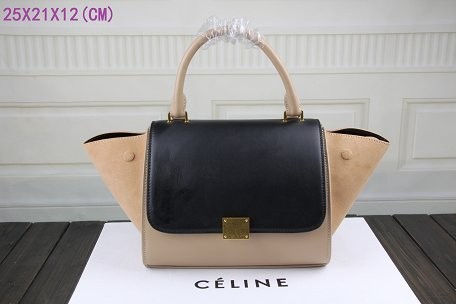 2015 Celine classic nubuck leather with original leather 3345 black&apricot JH06548Vo37