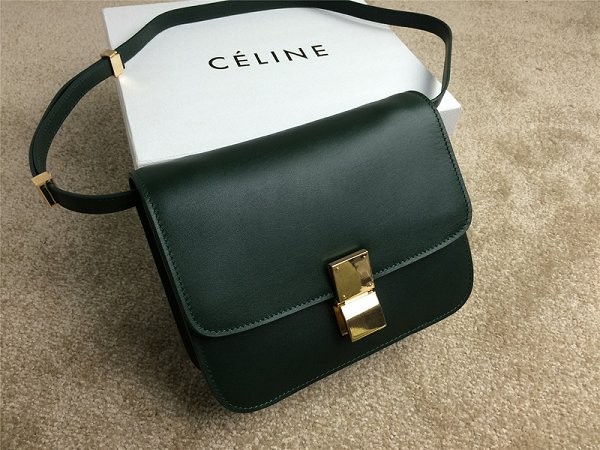 2015 Celine Classic retro original leather 11042 dark green JH06569gR91