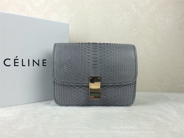 2015 Celine Classic retro original true snakeskin 11042-1 gray JH06572Iw51