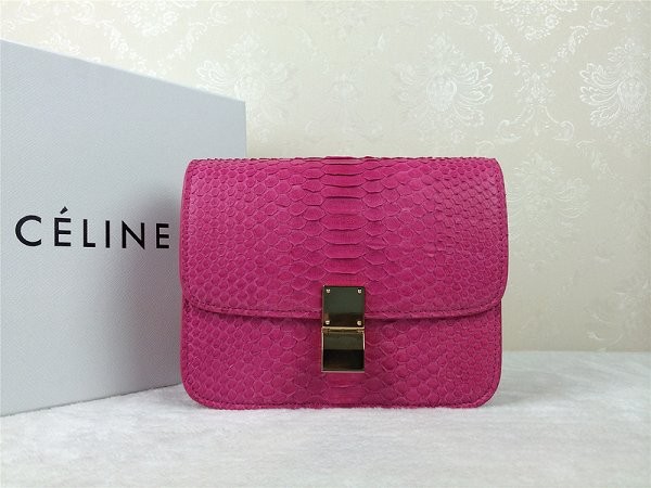 2015 Celine Classic retro original true snakeskin 11042-1 rose JH06575tk46