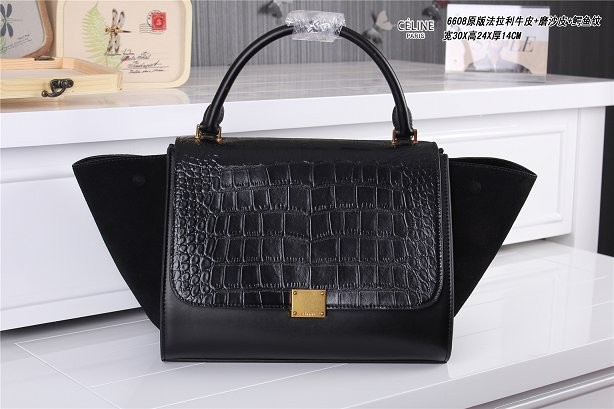 2015 Celine Original Ferrari leather crocodile 6608 black JH06610jz22