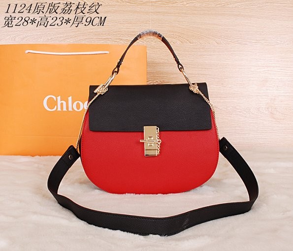2015 Chloe new models original litchi grain 1123 black&red JH08981ja59