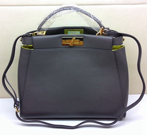 2015 Fendi new model original leather 2311 dark gray JH08811Ye63