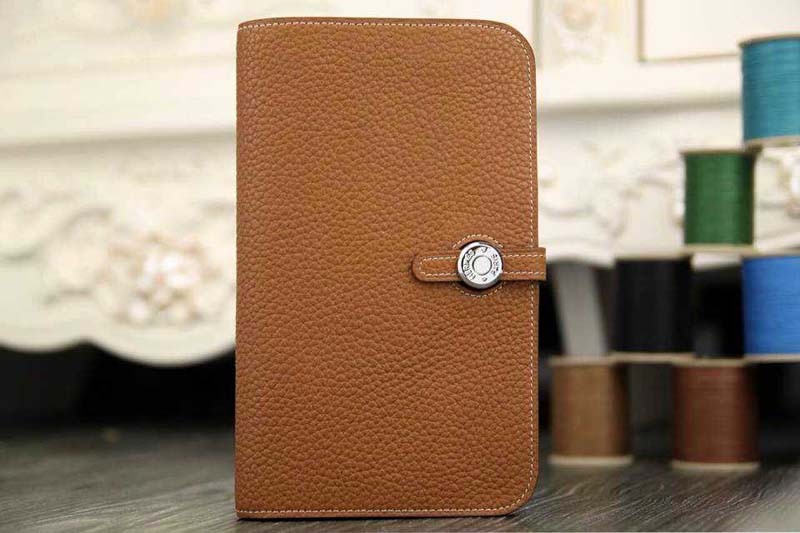 2015 Hermes new model original leather clutch 6648 naturals JH01806rC81