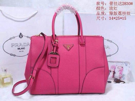 2015 Prada new model original leather 2830 rose JH05728gz34
