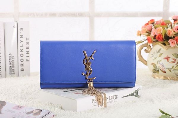 2015 Yves Saint Laurent hot style original leather 5485 brilliant blue JH08463IN59