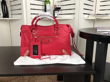AAA 1:1 Balenciaga The City Handbag Sheepskin 084334 red JH09443RI87
