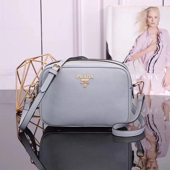 AAA 1:1 Prada Calf leather Shoulder Bag 1BH082 Light blue JH05604IL96