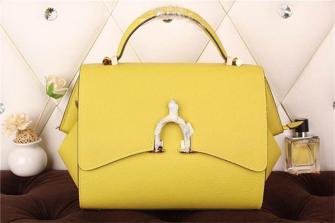 AAA Hermes kelly 35CM stirrup top handle bag 30560 yellow JH01756SV29