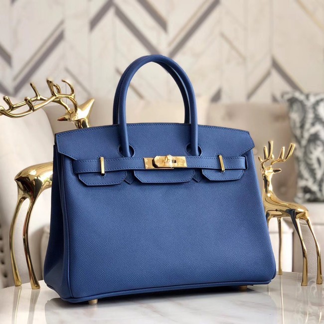 AAA Hermes original Epsom Leather HB35O blue&gold Metal JH01244xn59