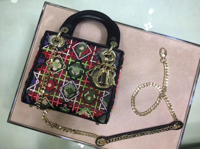 AAA LADY DIOR embroidered cattle leather M05052 JH07141CB45