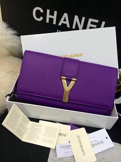 AAAAA 2015 Yves Saint Laurent new model clutch 30210-1 purple JH08400Jq92