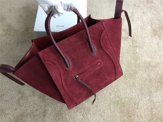 AAAAA Knockoff 2015 Celine winter best-selling model nubuck leather 9901-3 purplish red JH06558qN39