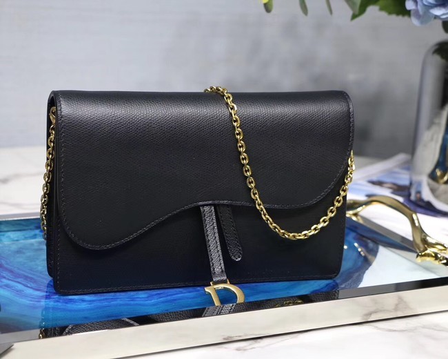 AAAAA Knockoff Dior SADDLE DIOR OBLIQUE wallet S5614 black JH07148qN39