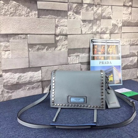 AAAAA Prada Etiquette Messenger Bag Calfskin Leather 1BD082 Light Blue JH05700DU34