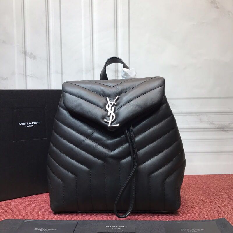 AAAAA SAINT LAURENT City leather backpack 8051 black JH07911hr50