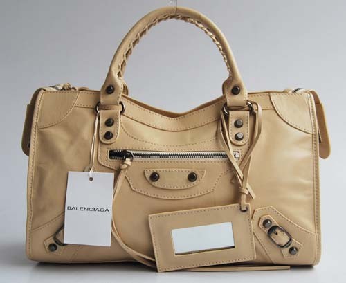 balenciaga motorcycle saddle bag 38cm 084332-2- Beige JH09517YC66