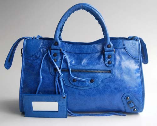 balenciaga motorcycle saddle bag 38cm 084332 blue JH09493KD63