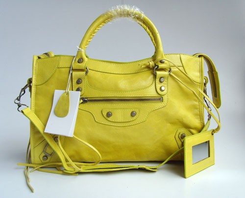 balenciaga motorcycle saddle bag 38cm 084332 (lemon-yellow) JH09484Ac56