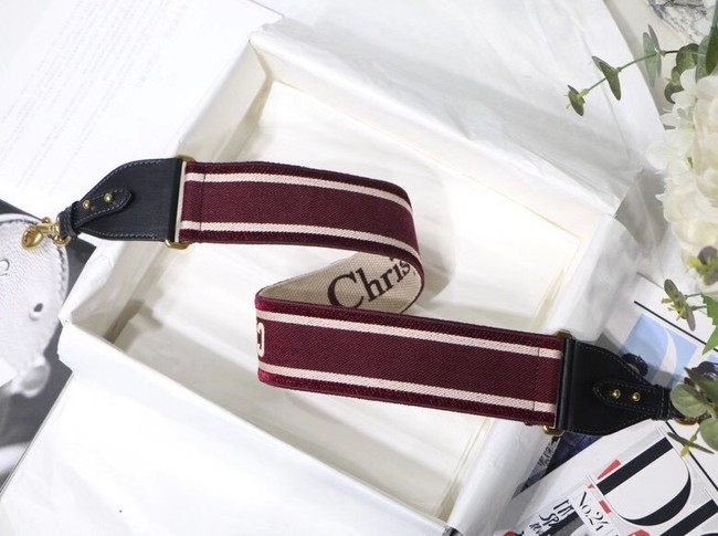 Best Dior Oblique Embroidered Velvet SHOULDER STRAP S8540CWVF-5 Burgundy JH06897zE83
