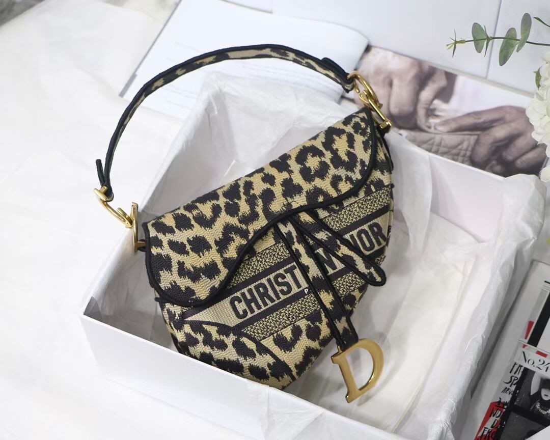 Best Quality DIOR SADDLE BAG Beige Multicolor Mizza Embroidery M0446C JH06740gQ55