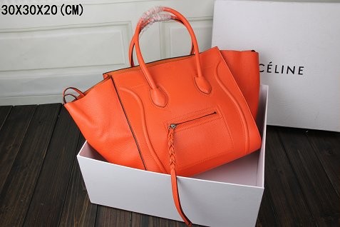 Best Replica 2015 Celine classic original litchi grain 3341-2 orange JH06530Jc15