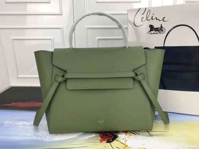 Best Replica Celine Belt Bag Original Leather Medium Tote Bag A98311 green JH06092sm35