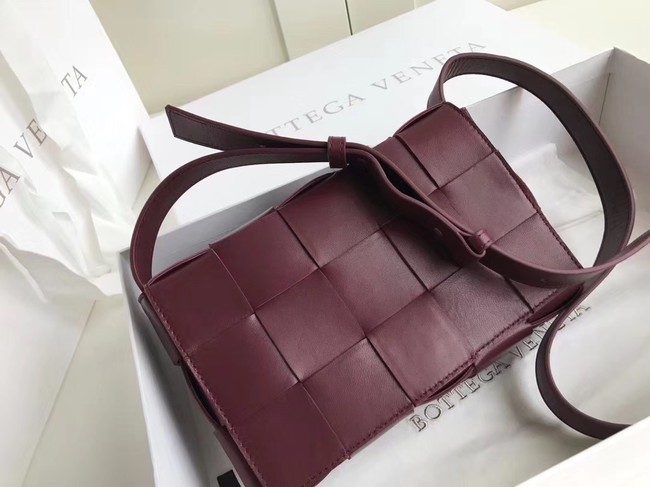 Bottega Veneta Sheepskin Weaving Original Leather 578004 Wine JH09273DY28