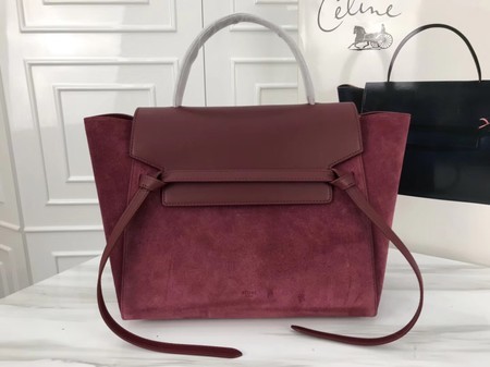 Celine Belt Bag Origina Suede Leather A98311 wine JH06213Kt71