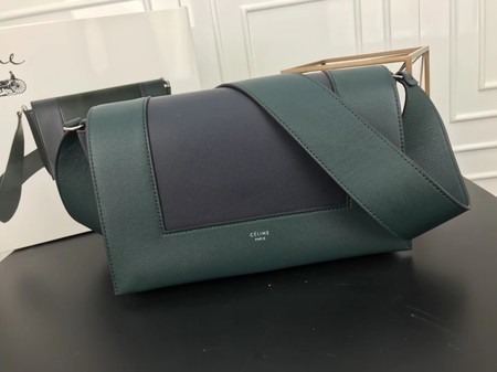 Celine frame Bag Original Calf Leather 5756 green.black JH06104ym68