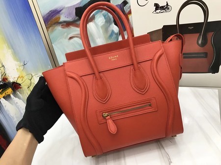 Celine Luggage Micro Original Leather Tote Bag M3308 orange JH06199ty35