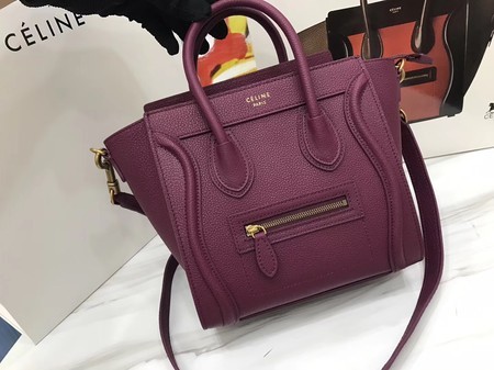 Celine NANO MINI Tote Bag Original Leather A3560 Burgundy JH06234wv93