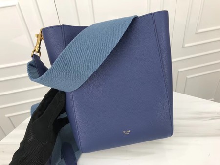 Celine Seau Sangle Original Calfskin Leather Shoulder Bag 3370 blue JH06123fw56