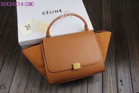 Celine Trapeze Bag Original Leather 3342-1 light coffee JH06502pi25