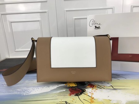 Cheap Celine frame Bag Original Calf Leather 5756 White. apricot JH06113sS51