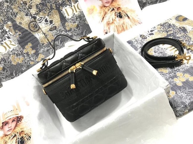 Cheap DIOR Sheepskin cosmetic bag S5488 black JH06903PC54