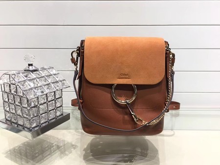 Chloe Faye original suede leather Backpack C4756 Wheat JH08903KD63