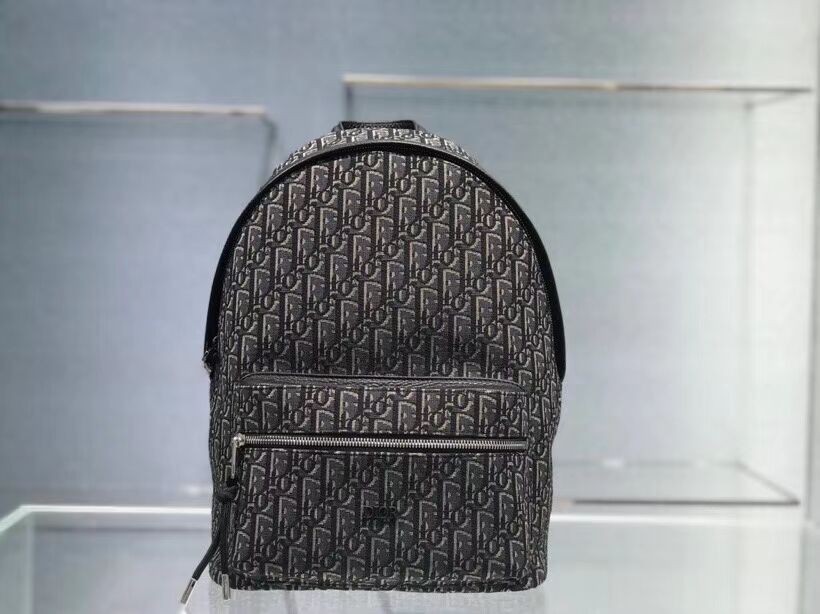 Copy Best Dior original canvas knapsack CR2021 grey JH06935Xd42