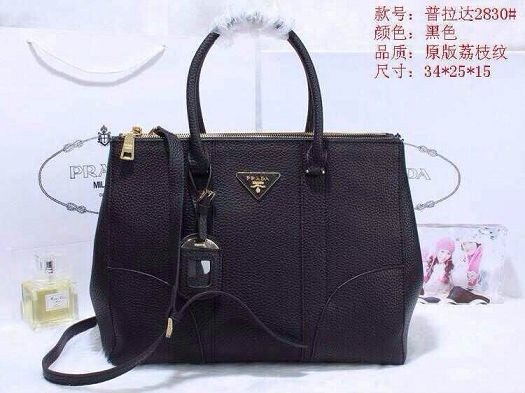 Copy High Quality 2015 Prada new model original leather 2830 black JH05731xG96