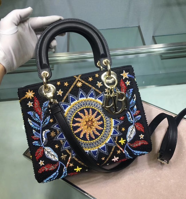 Copy LADY DIOR embroidered cattle leather M05651 JH07137nY30