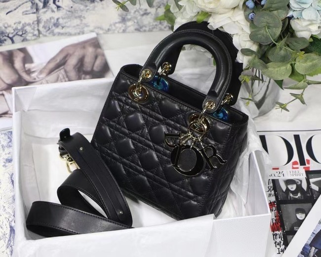 Copy Luxury LADY DIOR MY ABCDIOR BAG Cannage Lambskin M0538O black JH06720qe74