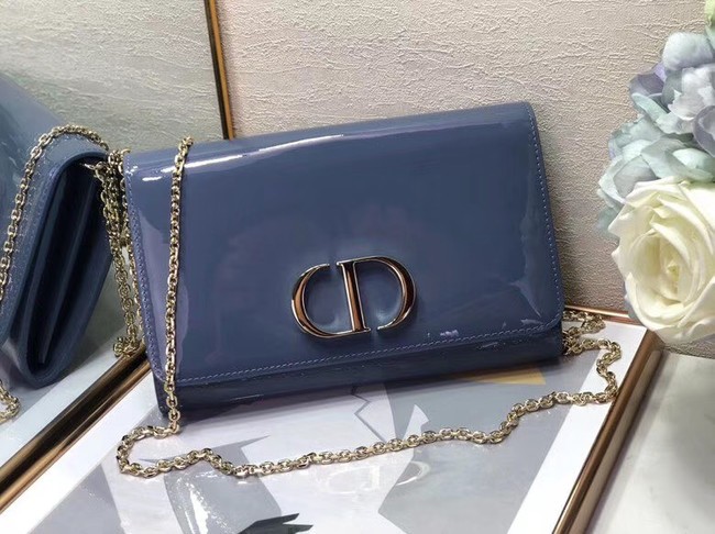 Designer Dior leather Clutch bag M9205 blue JH07084Iz48