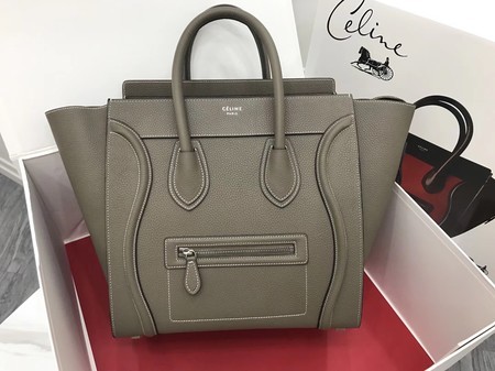 Designer Fake Celine Luggage Micro Original Leather Tote Bag L3308 gray JH06209TP23