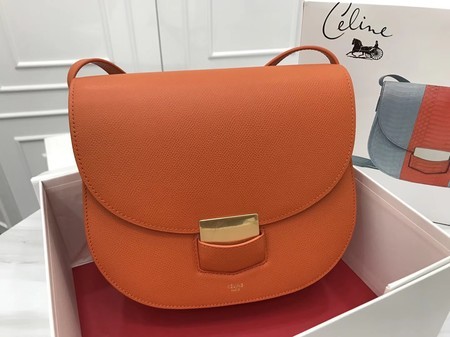 Designer Replica Celine Compact Trotteur Cattle leather Shoulder Bag 1269 orange JH06149Fi42