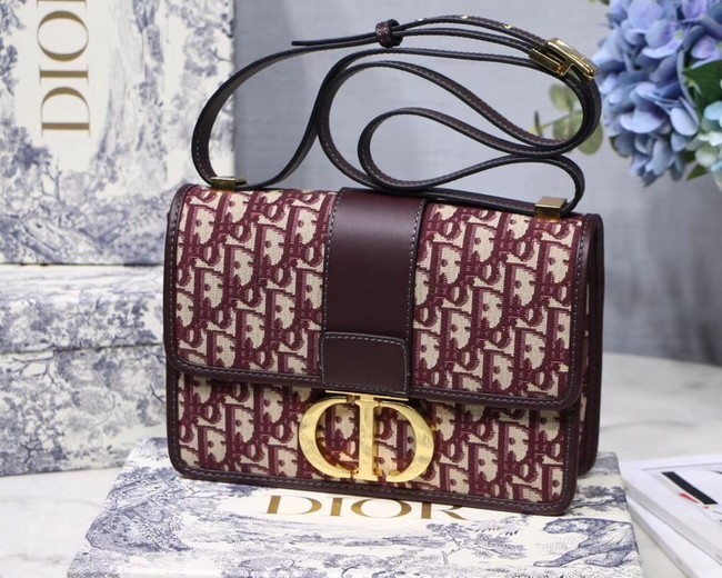 Dior 30 MONTAIGNE DIOR OBLIQUE BAG M9203 burgundy JH07271Rz18