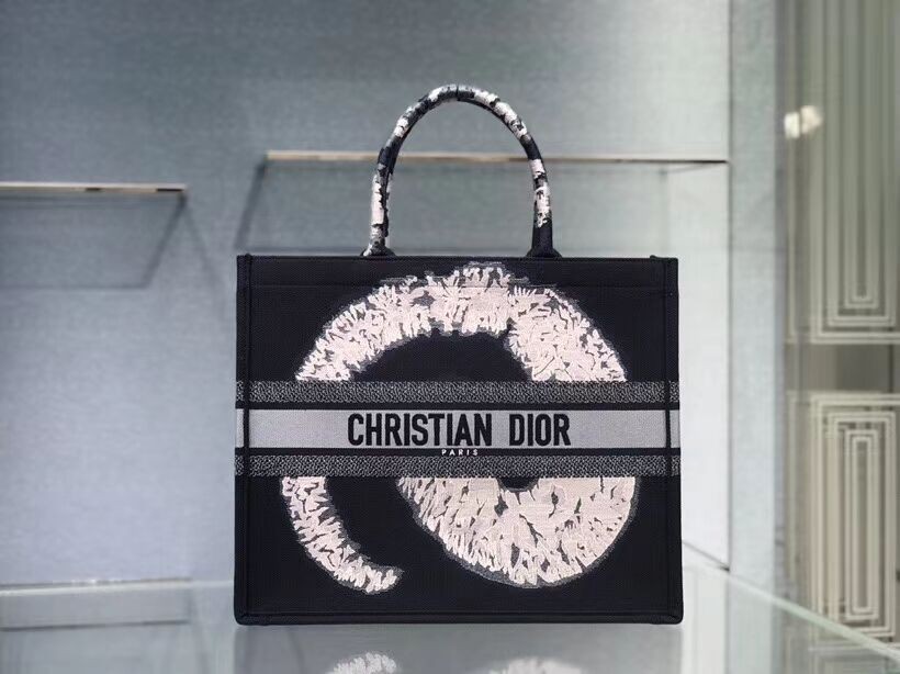 DIOR BOOK TOTE EMBROIDERED CANVAS BAG C1286-15 JH06942pT90