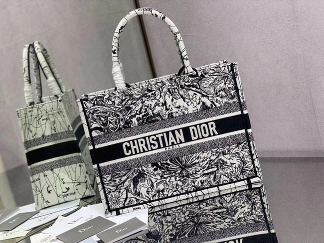 DIOR BOOK TOTE Latte Multicolor Dior Zodiac Embroidery M1287Z JH06824wv93