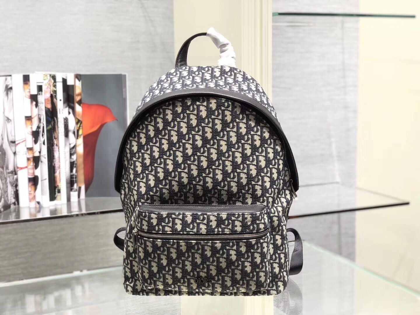 Dior Canvas Backpack Bag M04421 Black JH07316vD13